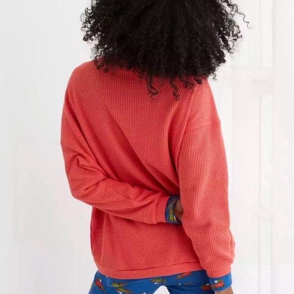Aerie Waffle Knit Oversized Sweatshirt - Picture 2 of 5